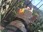 Technicolor tape gloves :)
